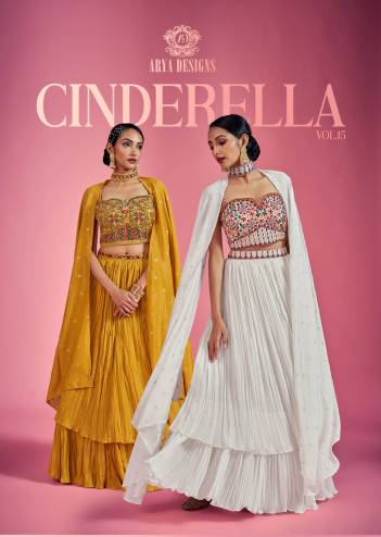 CINDERELLA VOL-15 BY ARYA DESIGNER EMBROIDERY LEHENGA CHOLI WHOLESALER IN INDIA